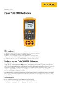 Thumbnail of document Data Sheet - 712B RTD Calibrator